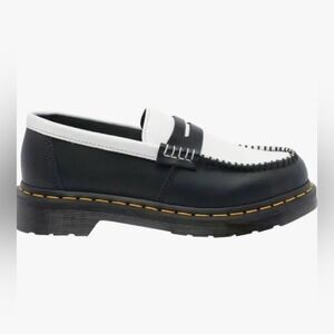 NEW! Dr. Martens Penton Loafer Black and White Two Tone Wingtip UNISEX EU 40